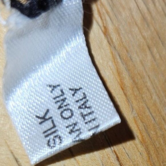 Vintage Scarves Set Neiman Marcus Italian Silk Geometric & Lace Checkered - Picture 7 of 14